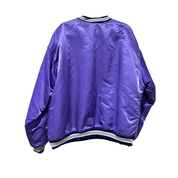 Singer Vintage Purple Satin‎ Football Warm-Up Jacket • Men’s XXL • Bishop’s Univ - Picture 3 of 7